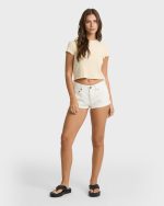 Get Low Denim Shorts - Salt Crystal - Image 4
