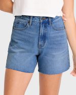 Riley Cut-Off Denim Shorts - Pacific Wash - Image 5