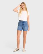 Riley Cut-Off Denim Shorts - Pacific Wash - Image 4