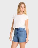 Riley Cut-Off Denim Shorts - Pacific Wash - Image 3