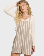 Beach Crush Yarn-Dyed Overalls - Cobblestone - Image 5