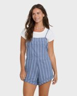 Wild Pursuit Overall Romper - Blue Smoke