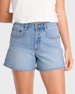 Shifter Denim Shorts - Light Wash - Image 5