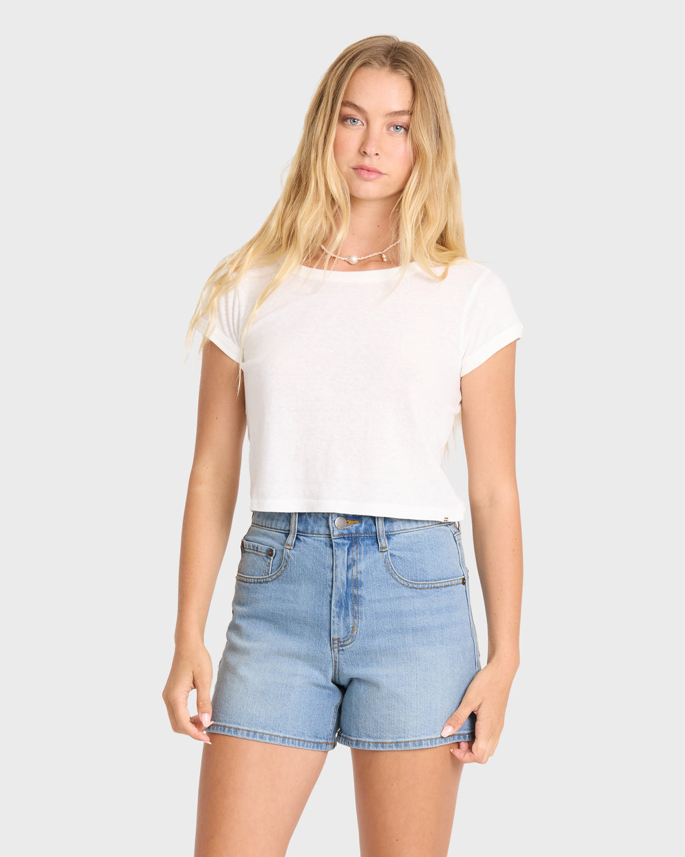 BL000172_LIT_OM-F.jpg Shifter Denim Shorts - Light Wash - Image 1