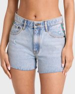 Sling Trim Denim Shorts - Alda Blue - Image 5