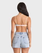Sling Trim Denim Shorts - Alda Blue - Image 2