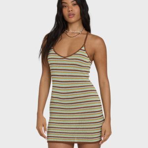 Summer Sun Mini Dress - Brown Stone