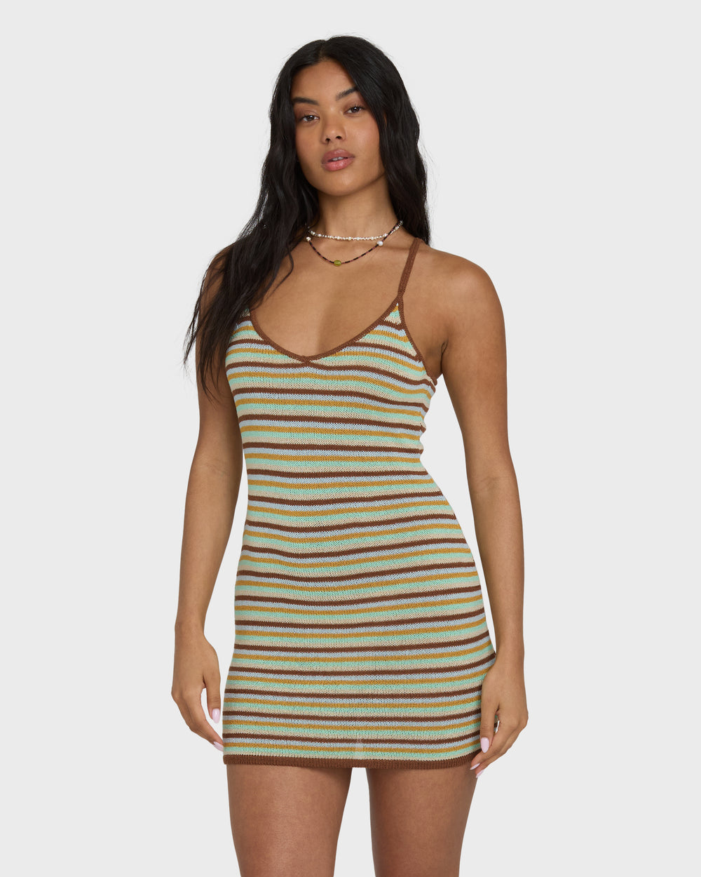 BL000180W_BRST_OM-F.jpg Summer Sun Mini Dress - Brown Stone - Image 1
