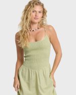 Hidden Cove Midi Dress - Smoke Green - Image 5