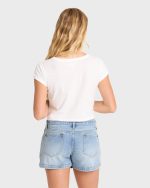 Micro Moment Denim Skort - Faded Indigo Fray - Image 2