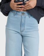 Free Fall High-Waist Denim Pants - Surf Spray - Image 3