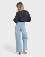 Free Fall High-Waist Denim Pants - Surf Spray - Image 2