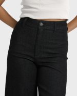 Free Fall High-Waist Twill Pants - Black - Image 4