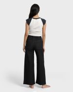 Free Fall High-Waist Twill Pants - Black - Image 2