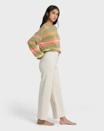 Free Fall High-Waist Twill Pants - Sea Salt - Image 3