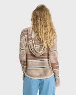 Baja Beach Hooded Sweater - White / Brown - Image 2