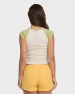 Horizon Raglan Short Sleeve Knit T-Shirt - Cactus - Image 2