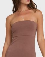 Lily Midi Knit Dress - Black Stone - Image 5