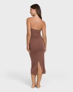 Lily Midi Knit Dress - Black Stone - Image 2