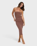Lily Midi Knit Dress - Black Stone - Image 4