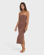 Lily Midi Knit Dress - Black Stone - Image 3