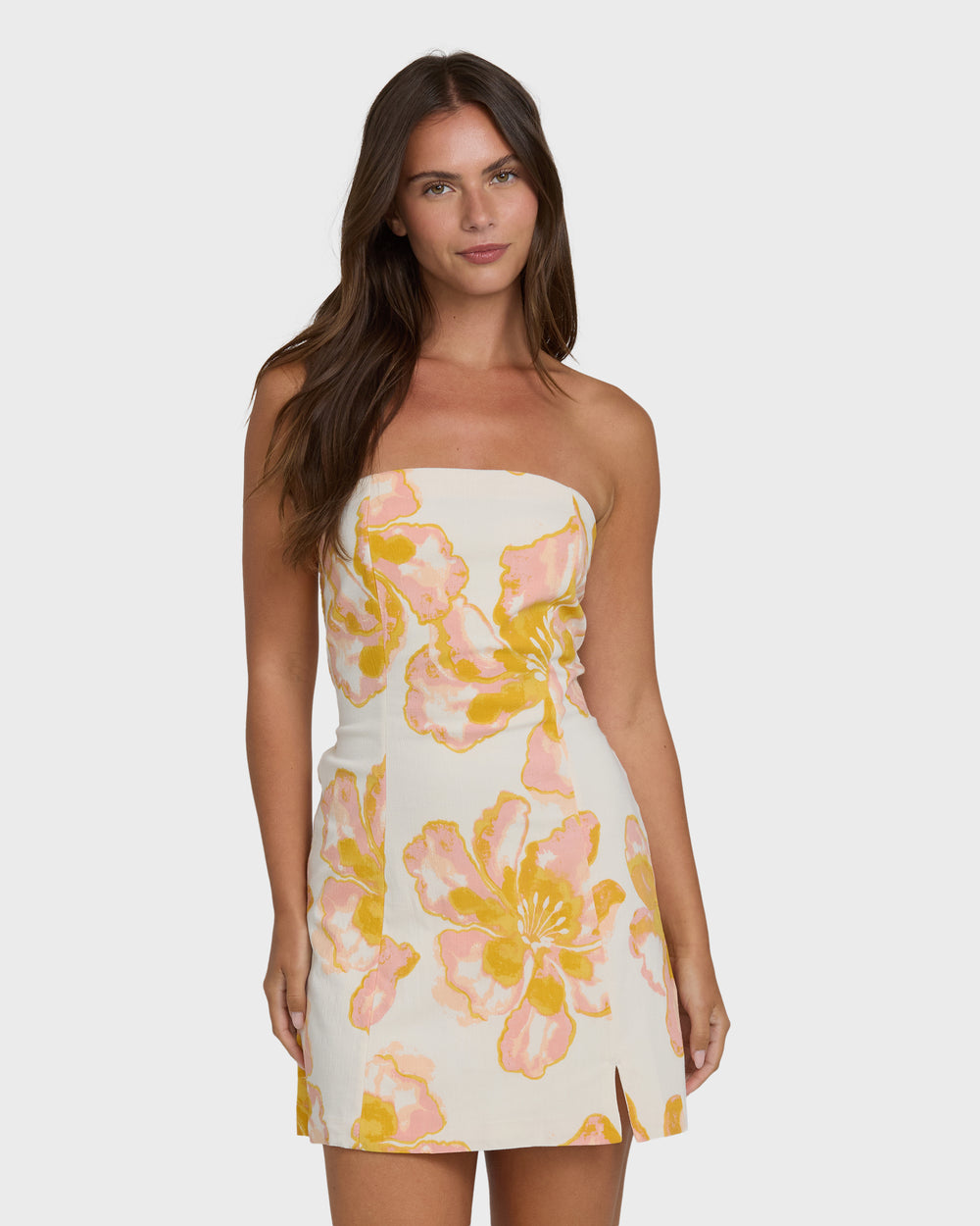BL000248W_SCS1_OM-F.jpg Floral Trippin Mini Dress - Salt Crystal - Image 1