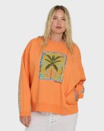 Palm Crewneck Sweatshirt - Tangerine - Image 6