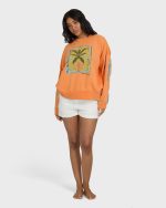 Palm Crewneck Sweatshirt - Tangerine - Image 4