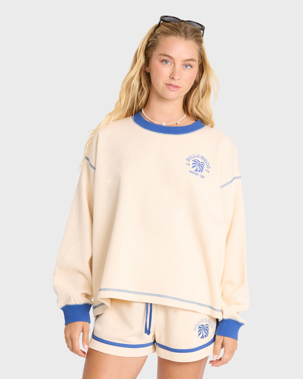 BL000262W_WCP_OM-F.jpg Back To It Crewneck Sweatshirt - White Cap - Image 1
