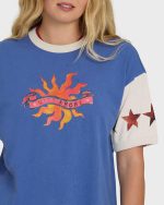 Tropics Co Ringer Short Sleeve Knit T-Shirt - Dutch Blue - Image 5