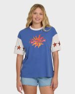 Tropics Co Ringer Short Sleeve Knit T-Shirt - Dutch Blue