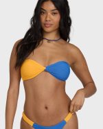 Tanlines Twist Bandeau Bikini Top - True Blue - Image 5