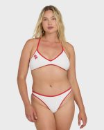 Picnic V Cross-Back Bralette Bikini Top - Salt Crystal - Image 6