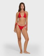 Rising Tide Remi Triangle Bikini Top - Fiesta Red - Image 4