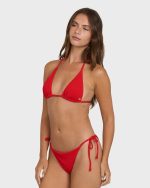 Rising Tide Remi Triangle Bikini Top - Fiesta Red - Image 3