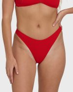 Rising Tide Skimpy Hike Bikini Bottoms - Fiesta Red - Image 5
