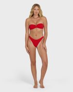 Rising Tide Skimpy Hike Bikini Bottoms - Fiesta Red - Image 4