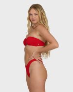 Rising Tide Skimpy Hike Bikini Bottoms - Fiesta Red - Image 3