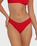 Rising Tide Bondi Medium Bikini Bottoms - Fiesta Red - Image 5