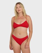 Rising Tide Bondi Medium Bikini Bottoms - Fiesta Red - Image 7