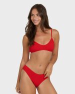 Rising Tide Bondi Medium Bikini Bottoms - Fiesta Red - Image 2