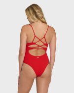 Rising Tide Strappy One Piece Swimsuit - Fiesta Red - Image 2