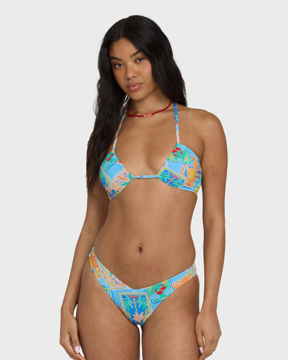BL000378W_DRM_OM-F.jpg Coastal Cruise Drew Bandeau Bikini Top - Dream Blue - Image 1