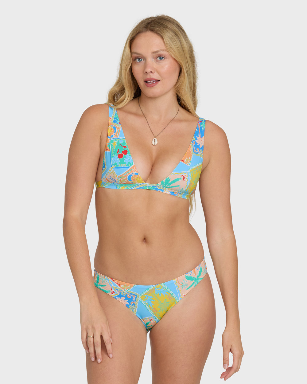 BL000379W_DRM_OM-F.jpg Coastal Cruise Sunni Plunge Tank Top - Dream Blue - Image 1