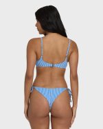 Mini Wave Check Helena Underwire Bikini Top - True Blue - Image 2