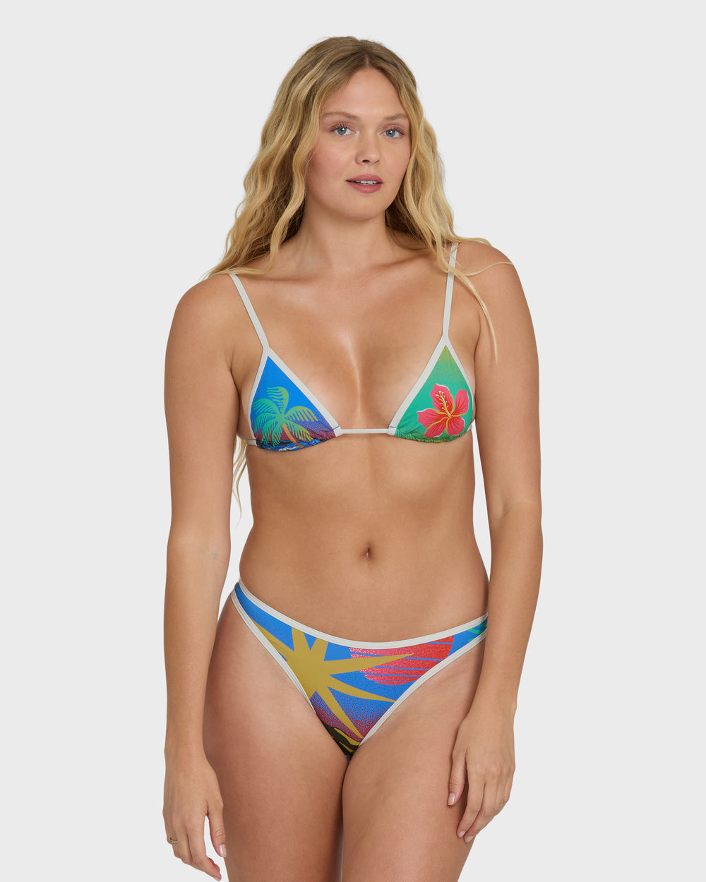 BL000388W_TRB1_OM-F.jpg Midnight Tropics Mini Slide Triangle Bikini Top - True Blue - Image 1