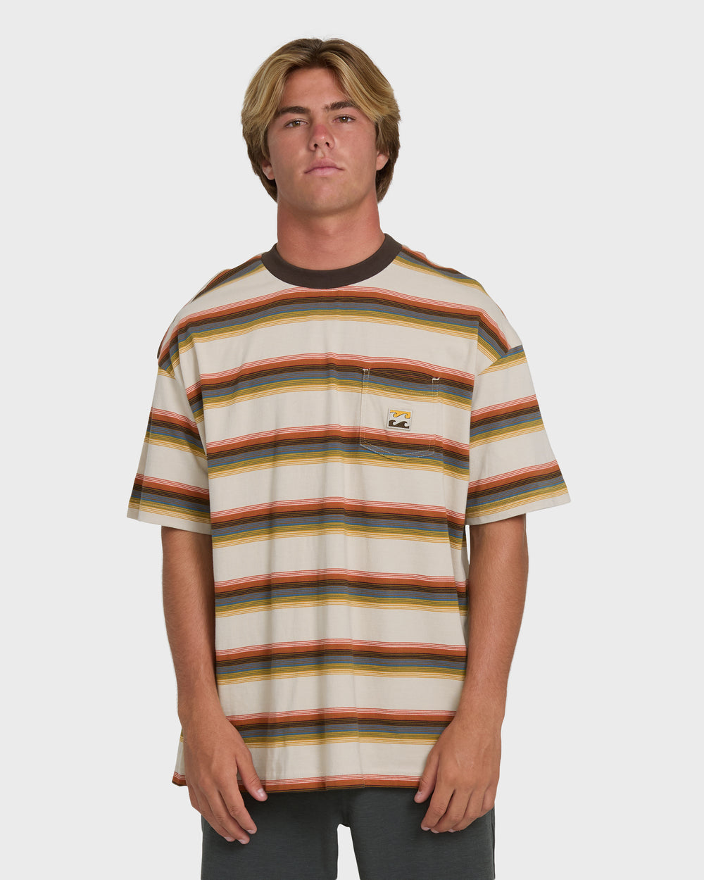 BL000409M_OAT1_OM-F.jpg Baxter Short Sleeve Knit T-Shirt - Oatmeal - Image 1
