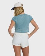 Road Trippin Elastic Waist Shorts - Salt Crystal - Image 2