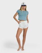 Road Trippin Elastic Waist Shorts - Salt Crystal - Image 4