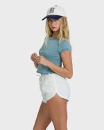 Road Trippin Elastic Waist Shorts - Salt Crystal - Image 3